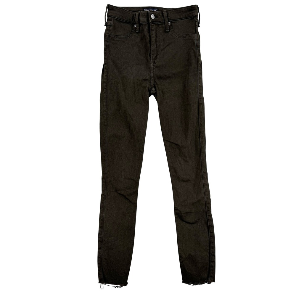 Abercrombie & Fitch Simone High Rise Jean Legging Jeans Womens 24 Green Stretch